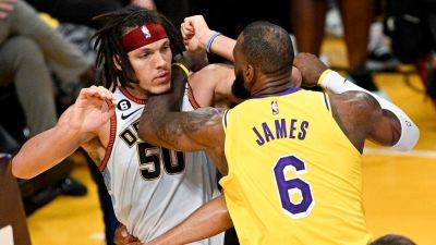 Mark J.Terrill - Denver Nuggets - Aaron Gordon - LeBron James shoves forearm into Aaron Gordon's throat in altercation during Lakers-Nuggets game - foxnews.com -  Boston - Los Angeles -  Los Angeles