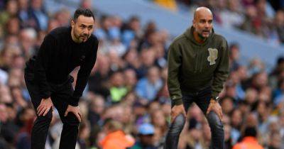 Pep Guardiola declares Brighton's Roberto De Zerbi as most influential manager of the last 20 years