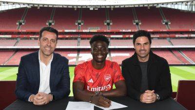 Bukayo Saka hails Arsenal as 'the right club' after signing long-term contract