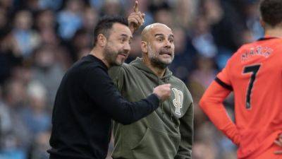 Pep Guardiola - Roberto De-Zerbi - Pep Guardiola hails Brighton's Roberto de Zerbi as 'one of the most influential managers in last 20 years' - eurosport.com - Manchester - Ukraine -  Donetsk -  With
