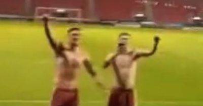 Ross McCrorie joins Aberdeen serenade with Mattie Pollock as they lead fans in 'Hearts are falling apart' chant