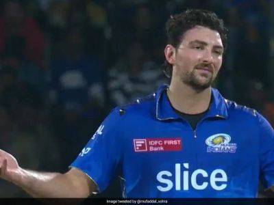 Tim David - Rohit Sharma - Watch: Tim David's Helpless Look After Getting Dismissed Off Yash Thakur's Delivery - sports.ndtv.com - India
