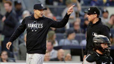 Jim Macisaac - Dylan Buell - Aaron Boone - Yankees' Aaron Boone suspended for recent conduct toward umpires - foxnews.com - Usa - New York -  New York - state New York -  Baltimore - county San Diego - county Park - county Bronx