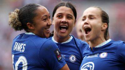 Women's Super League: Sam Kerr scores as Chelsea pip Manchester United to title and complete double on final day