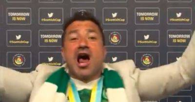 Fran Alonso - Fran Alonso erupts into 'Celtic Glasgow' chant during post-match interview as boss celebrates Scottish Cup win - dailyrecord.co.uk - Scotland -  Glasgow
