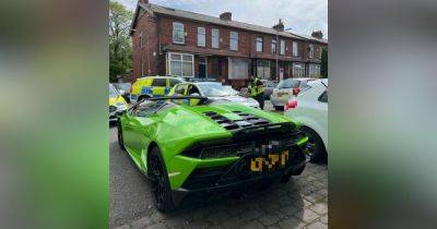 Cops issue 'top tip' after seizing bright green supercar as driver 'drew attention to himself'