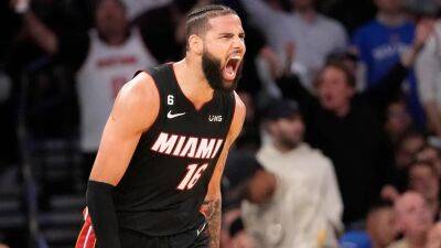 Caleb Martin - Jalen Brunson - Gabe Vincent - Crucial call in Heat-Knicks Game 2 irks NBA fans: 'Terrible' - foxnews.com - New York - county Garden