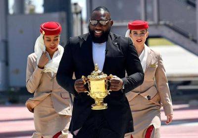 Bok legend 'Beast' hands over Webb Ellis Cup to Rugby World Cup organisers in France