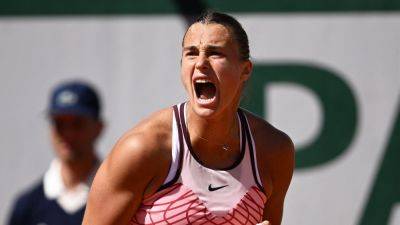 French Open 2023: Aryna Sabalenka's title bid continues with straight-sets win over Iryna Shymanovich