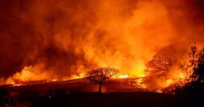 Sky turns orange as fire breaks out on Rhondda valley mountain - live updates