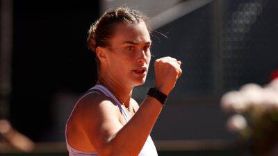 Aryna Sabalenka charges into Madrid Open final, declares she wants 'revenge' for Stuttgart loss to Iga Swiatek