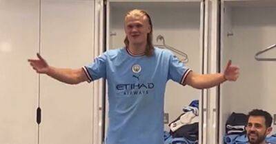 What Erling Haaland said to Man City teammates after breaking Premier League goalscoring record
