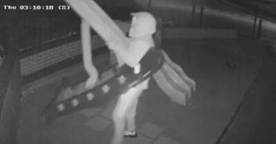 'We're flabbergasted': CCTV shows moment thieves steal a SLIDE from outside pre-school - manchestereveningnews.co.uk - Manchester