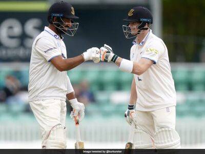 Ollie Robinson - Steve Smith - Steven Smith - Cheteshwar Pujara - Cheteshwar Pujara Slams Third Ton In Four Matches For Sussex, Steals Limelight On Steve Smith's Debut - sports.ndtv.com - Britain - Australia - India - county Durham