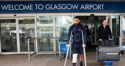 Cameron Carter Vickers begins Celtic road to recovery as he's spotted at Glasgow Airport after surgery