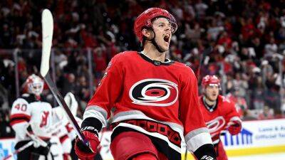 Frederik Andersen - Stanley Cup Playoffs - Hurricanes go on scoring barrage to take commanding lead over Devils - foxnews.com - New York -  New York - Jordan - state North Carolina - state New Jersey - county Grant