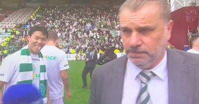 Oh gatecrashes Celtic interview with Ange Postecoglou as fans left in hysterics after 'mad' cameo