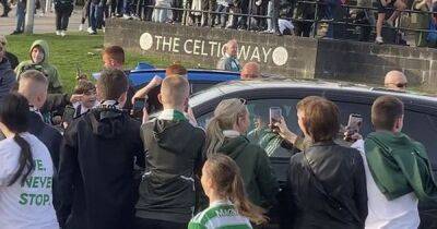 Callum Macgregor - Scott Bain - Kyogo gets car stopped by Celtic fans as adoring crowd leave striker and Scott Bain stranded in wild celebration - dailyrecord.co.uk - Scotland - Japan - county Hampden