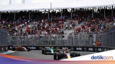 Max Verstappen - Sergio Perez - Fernando Alonso - Carlos Sainz - F1 GP Miami 2023: Verstappen Juara Ungguli Perez - sport.detik.com -  Lima