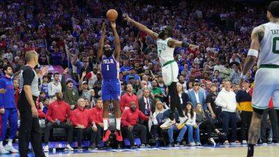 Joel Embiid - Celtics - James Harden bounce-back rescues 76ers in Game 4 to tie series - ESPN - espn.com -  Boston