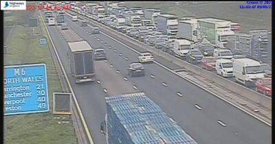 LIVE: Huge queues on M6 as motorway shut after serious lorry crash - latest updates