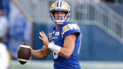 Collaros throws 3 TDs in Blue Bombers' season-opening win over Tiger-Cats