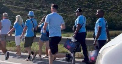 Man City fans walk on motorway to get to Champions League final amid Istanbul travel chaos