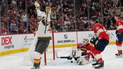 Golden Knights on brink of 1st Stanley Cup title after holding off Panthers in Game 4