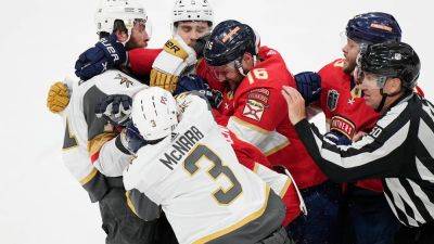 Wilfredo Lee - Stanley Cup - Aleksander Barkov - Golden Knights, Panthers players trade blows after Stanley Cup Game 4 as fans trash ice - foxnews.com - Florida