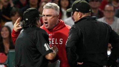 Mark J.Terrill - Phil Nevin - Angels' Phil Nevin explodes at umpire after third strike call - foxnews.com - Los Angeles -  Los Angeles - state California -  Seattle