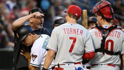 Ross D.Franklin - Philadelphia Phillies - D'Backs manager Torey Lovullo ejected after intense exchange with Phillies star JT Realmuto - foxnews.com - state Arizona - county Carroll