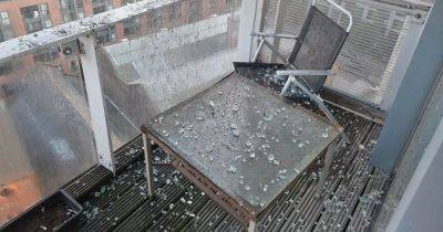 Cigarette sends apartment balcony up in flames as fire service issue warning