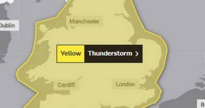 Met Office issues weather warning as huge thunderstorms forecast