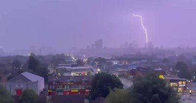 Incredible videos and pictures show 2am storms in Greater Manchester - and more are on the way