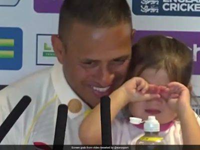 Watch - "You Can Play With Dad's Phone": Usman Khawaja's Adorable Moment With Daughter During Media Interaction