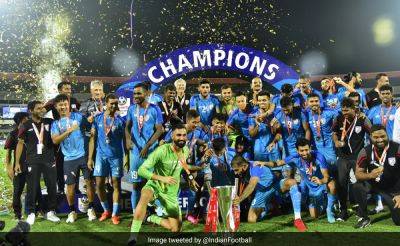 Sunil Chhetri - Kalyan Chaubey - Odisha CM Announces Rs 1 Crore Reward For Indian Football Team After Intercontinental Cup Glory - sports.ndtv.com - India - Lebanon