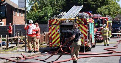 Dozens of firefighters tackle blaze at derelict pub