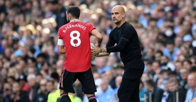Pep Guardiola responds to Bruno Fernandes comment on Manchester United ending Man City treble dream