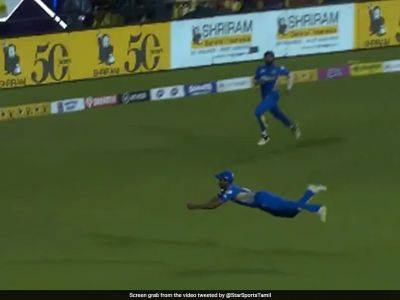 Ravichandran Ashwin - Watch: Murugan Ashwin Takes Stunning Backward Running Catch In TNPL Match - sports.ndtv.com - India -  Salem
