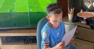 Visually impaired Manchester City superfan, 10, 'so happy' after receiving braille letter from idol Jack Grealish