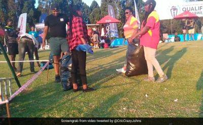 Craig Ervine - Sean Williams - Watch: Zimbabwe Cricket Fans Clean Stadium After Team's Match, Win Hearts - sports.ndtv.com - Zimbabwe - Japan - county Williams - county Chase - Nepal -  Harare