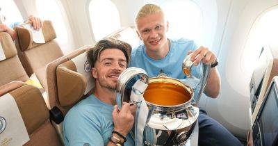 Man City star Erling Haaland sends message to Jack Grealish after emotional treble post