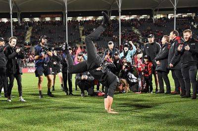 WATCH | All Blacks-bound Robertson busts a move with final breakdance after Crusaders victory