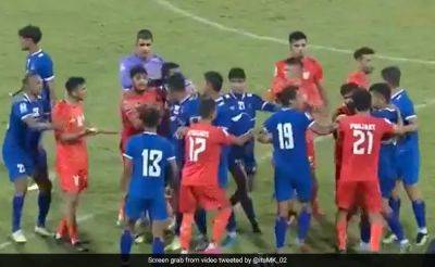Watch: India And Nepal Footballers Involved In On-Field Spat During SAFF Championship