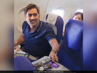 Watch: Air Hostess Offers MS Dhoni Chocolates During Flight In Viral Video, Internet Reacts