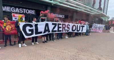 Manchester United fans force closure of Old Trafford shop with anti-Glazer protest