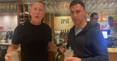 Ally Maccoist - Ray Parlour - Alan Brazil - Watch Celtic legend Scott Brown and Ray Parlour neck bizarre alcohol combo and raise a toast to McCoist and Brazil - dailyrecord.co.uk - Germany - Italy - Scotland - Brazil - county Brown - county Scott -  Fleetwood