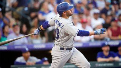 Dodgers' JD Martinez hits 299th, 300th career home runs in win over Rockies
