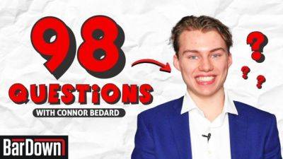 Connor Macdavid - Connor Bedard - 98 QUESTIONS #98 WITH CONNOR BEDARD - tsn.ca -  Chicago - county Wayne - county Crosby