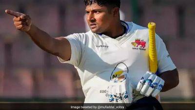 Ex-BCCI Selector Calls Disciplinary Reasons As "Flimsy Grounds" For Sarfaraz Khan's Test Snub - sports.ndtv.com - India -  Mumbai